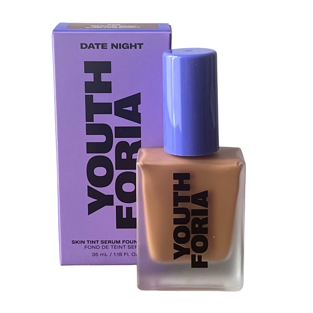 Youthforia Date Night Skin Tint Serum Foundation Shade 390 Medium Deep NIB
